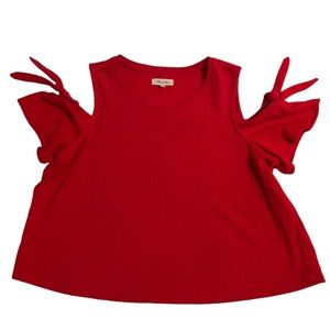 Madewell red top, sz Large